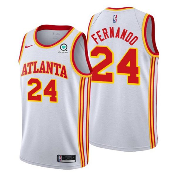 Atlanta Hawks Trikot #24 Bruno Fernando 2020-21 Weiß Association Edition – Herren