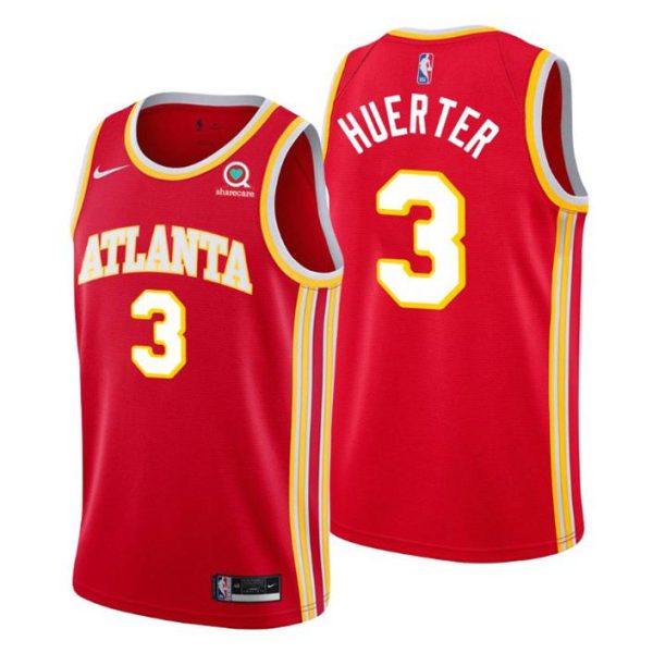 Atlanta Hawks Trikot #3 Kevin Huerter 2020-21 Rot Icon Edition – Herren