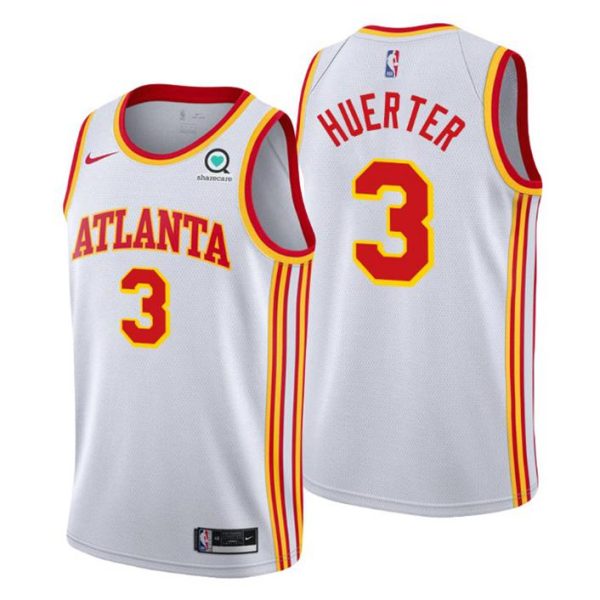 Atlanta Hawks Trikot #3 Kevin Huerter 2020-21 Weiß Association Edition – Herren