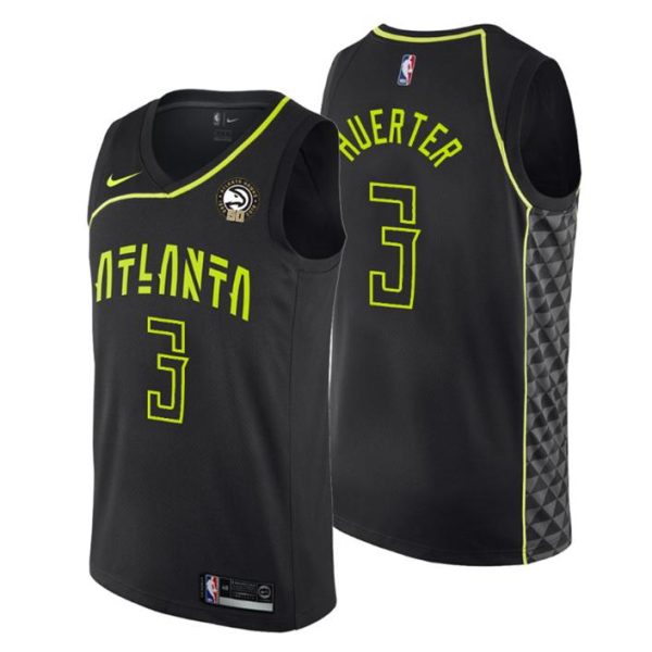 Atlanta Hawks Trikot #3 Kevin Huerter 50th Anniversary City Edition Schwarz Swingman – Herren