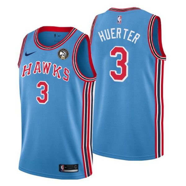 Atlanta Hawks Trikot #3 Kevin Huerter 50th Anniversary Classic Blau Swingman – Herren