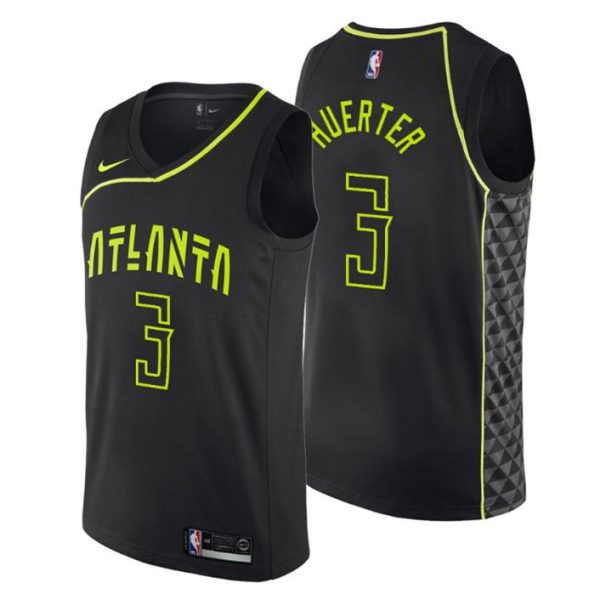 Atlanta Hawks Trikot #3 Kevin Huerter City Edition Schwarz Swingman – Herren