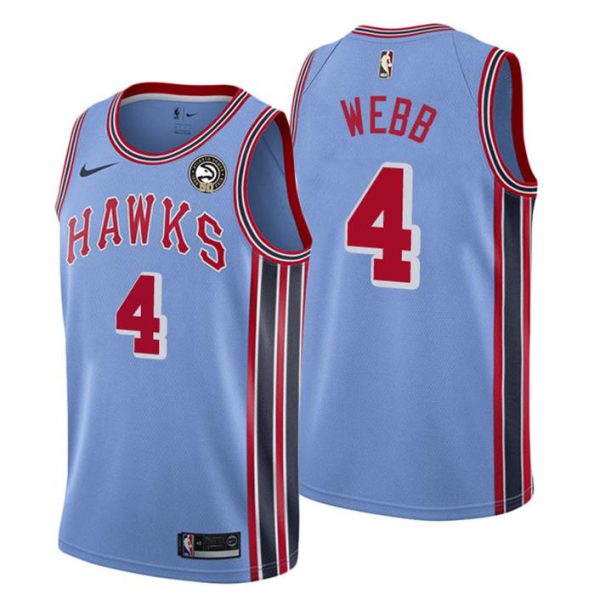 Atlanta Hawks Trikot #4 Spud Webb 50th Anniversary Classic Blau Swingman – Herren