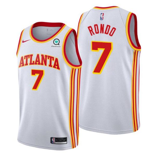 Atlanta Hawks Trikot #7 Rajon Rondo 2020-21 Weiß Association Edition – Herren