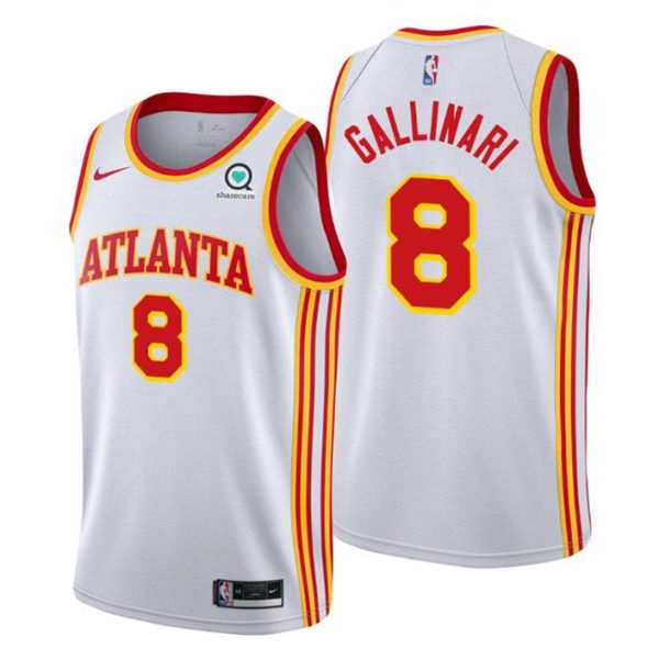 Atlanta Hawks Trikot #8 Danilo Gallinari 2020-21 Weiß Association Edition – Herren