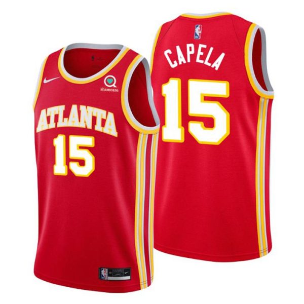 Atlanta Hawks Trikot Clint Capela #15 2020-21 Rot Icon Edition – Herren