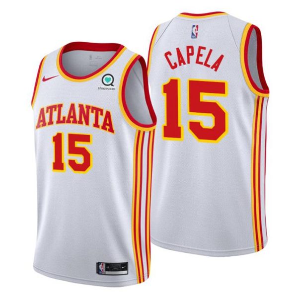 Atlanta Hawks Trikot Clint Capela #15 2020-21 Weiß Association Edition – Herren