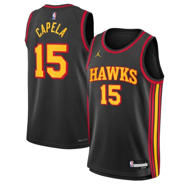 Atlanta Hawks Trikot Clint Capela 15 Jordan Statement Edition Swingman Schwarz