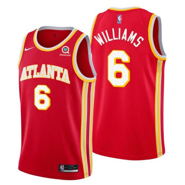 Atlanta Hawks Trikot Icon Edition #6 Lou Williams Rot – Herren