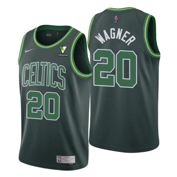 Boston Celtics Trikot Earned Edition #20 Moritz Wagner Grün – Herren