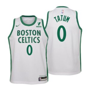 Boston Celtics Trikot Jayson Tatum No.0 City Weiß 2020-21 Kinder