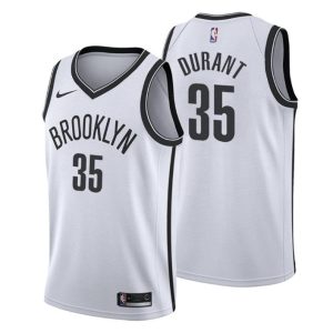 Brooklyn Nets Trikot #35 Kevin Durant Association Weiß 2019-20 Swingman – Herren