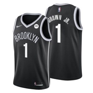 Brooklyn Nets Trikot Icon Edition #1 Bruce Braun Jr. Schwarz
