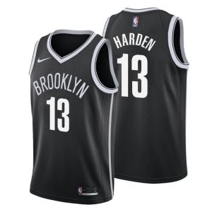 Brooklyn Nets Trikot Icon Edition #13 James Harden 2020-21 Schwarz – Herren