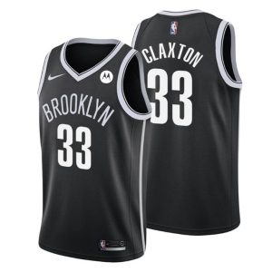 Brooklyn Nets Trikot Icon Edition #33 Nicolas Claxton Schwarz