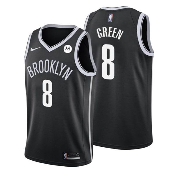 Brooklyn Nets Trikot Icon Edition #8 Jeff Grün Schwarz