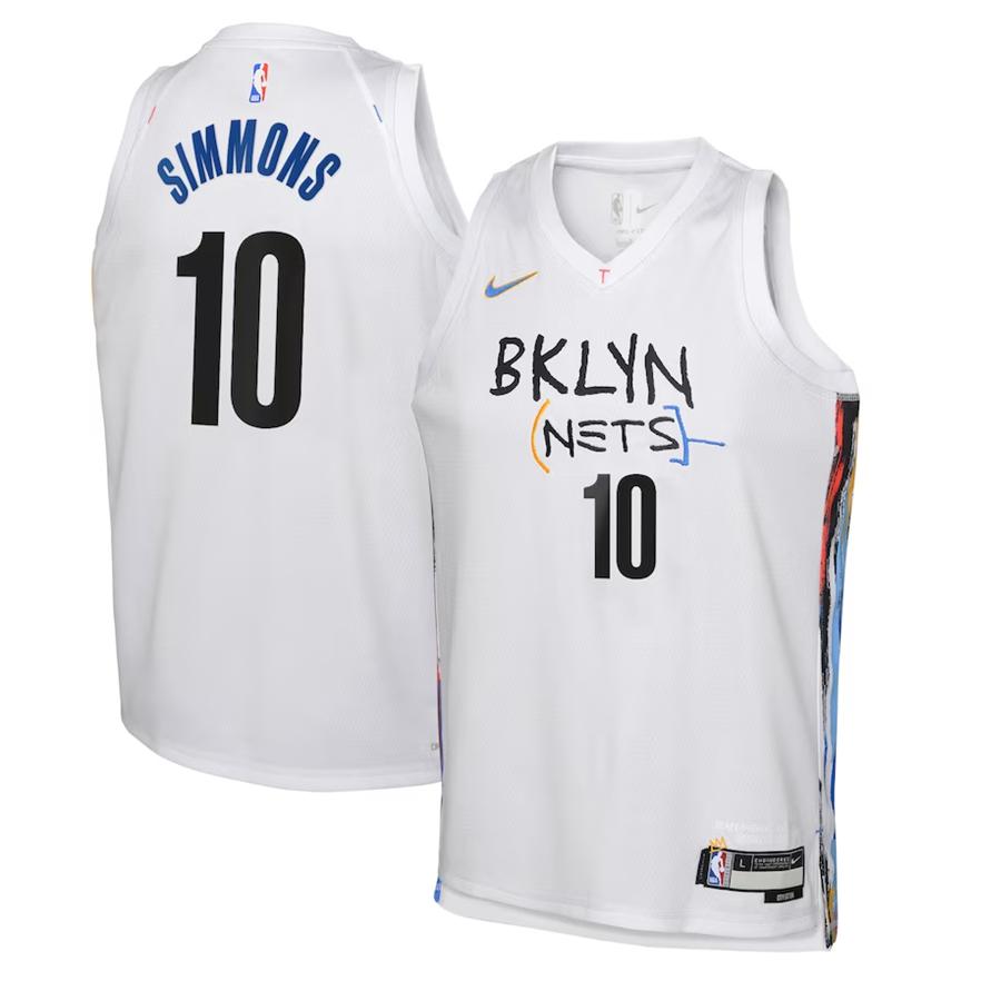 Brooklyn Nets Trikot Nike City Edition Swingman 22 – Weiß – Ben Simmons ...