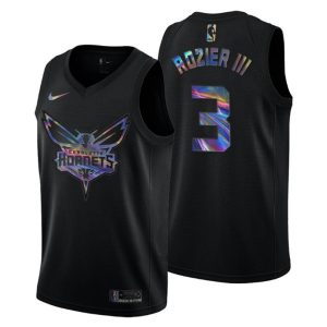 Charlotte Hornets Trikot Terry Rozier III #3 Iridescent Holographic Schwarz