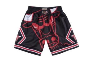 Chicago Bulls Big Face Basketball Shorts Schwarz Hardwood Classics