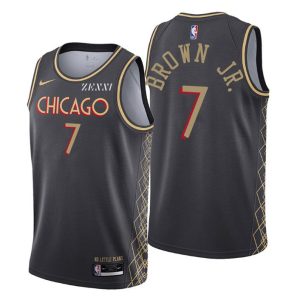 Chicago Bulls Trikot City Edition #7 Troy Braun Jr. Schwarz