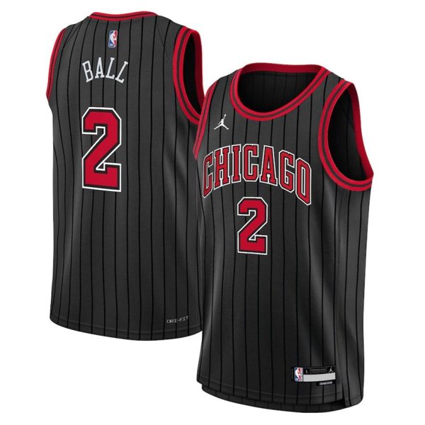 Chicago Bulls Trikot Jordan Statement Edition Swingman 22 – Schwarz – Lonzo Ball – Kinder