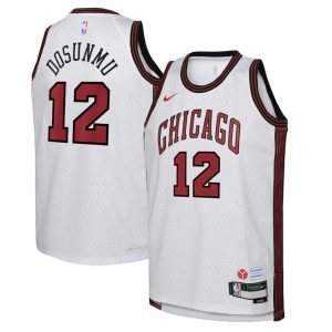 Chicago Bulls Trikot Nike City Edition Swingman 22 – Weiß – Ayo Dosunmu – Kinder