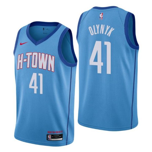 City Edition #41 Kelly Olynyk Swingman Blau Houston Rockets Trikot