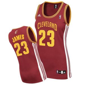 Cleveland Cavaliers Trikot #23 Lebron James Damen Swingman Road Wine Rot