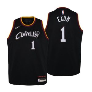 Cleveland Cavaliers Trikot Dante Exum No.1 City Schwarz 2020-21 Kinder