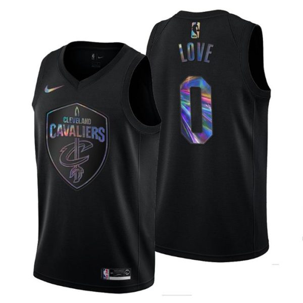 Cleveland Cavaliers Trikot Kevin Love #0 Iridescent Holographic Schwarz