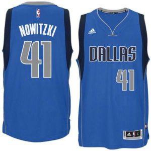 Dallas Mavericks Trikot #41 Dirk Nowitzki 2014-15 New Swingman Road Royal Blau
