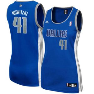 Dallas Mavericks Trikot #41 Dirk Nowitzki Damen Royal Blau
