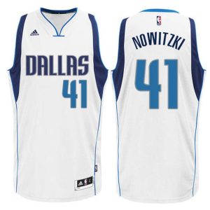 Dallas Mavericks Trikot #41 Dirk Nowitzki New Swingman Weiß