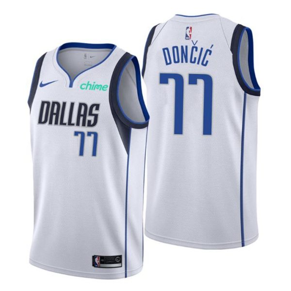 Dallas Mavericks Trikot #77 Luka Doncic Swingman Weiß Association Edition 2021