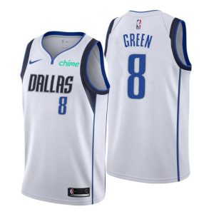 Dallas Mavericks Trikot #8 Josh Grün Swingman Weiß Association Edition 2021