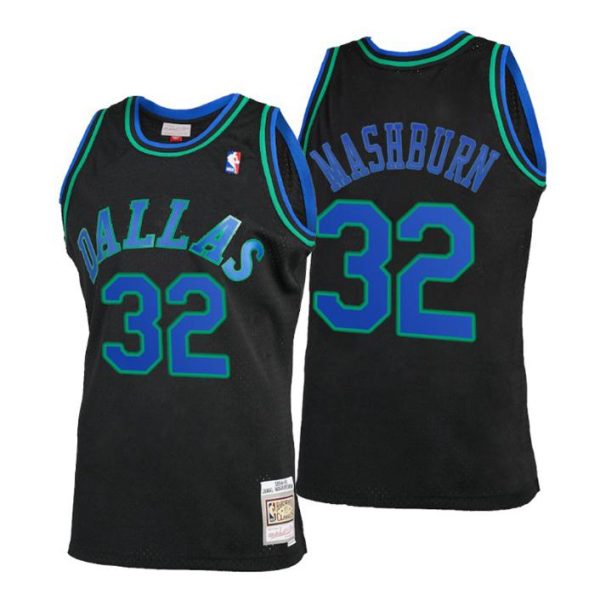 Dallas Mavericks Trikot Jamal Mashburn #32 Mitchell & Ness Schwarz 1994-95 Hardwood Classics Reload 2.0