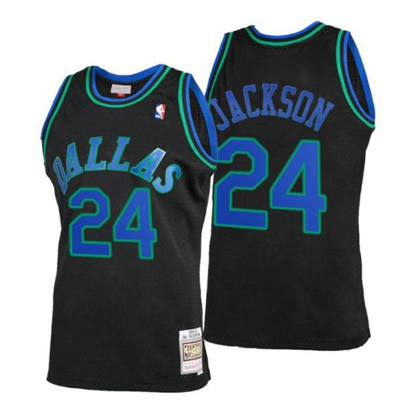 Dallas Mavericks Trikot Jim Jackson #24 Mitchell & Ness Schwarz 1994-95 Hardwood Classics Reload 2.0