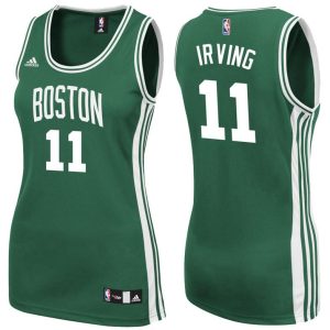 Damen Boston Celtics Trikot #11 Kyrie Irving Grün Swingman