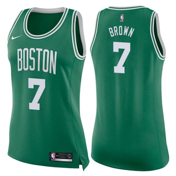 Damen Boston Celtics Trikot #7 Jaylen Braun Icon Grün Swingman