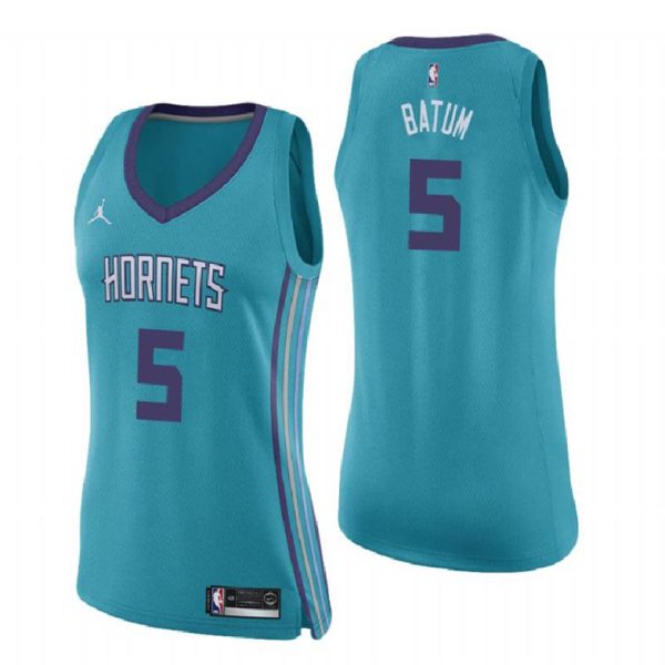 Damen Charlotte Hornets Trikot #5 Nicolas Batum Icon Edition Teal Swingman