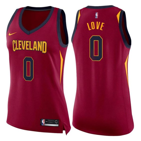 Damen Cleveland Cavaliers Trikot #0 Kevin Love Icon Wine Swingman