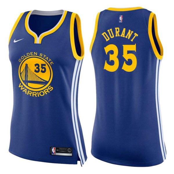 Damen Golden State Warriors Trikot #35 Kevin Durant Icon Royal Swingman