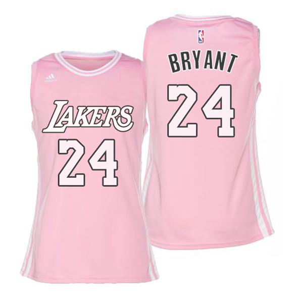 Damen Los Angeles Lakers Trikot #24 Kobe Bryant Rosa