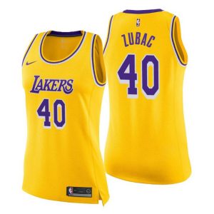 Damen Los Angeles Lakers Trikot #40 Ivica Zubac Icon Gold Swingman