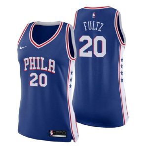 Damen Philadelphia 76ers Trikot #20 Markelle Fultz City Edition Blau Swingman