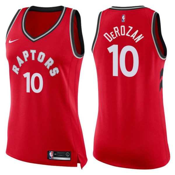 Damen Toronto Raptors Trikot #10 DeMar DeRozan Icon Rot Swingman