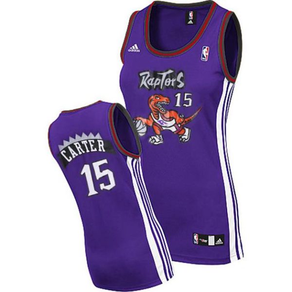 Damen Toronto Raptors Trikot #15 Vince Carter Lila