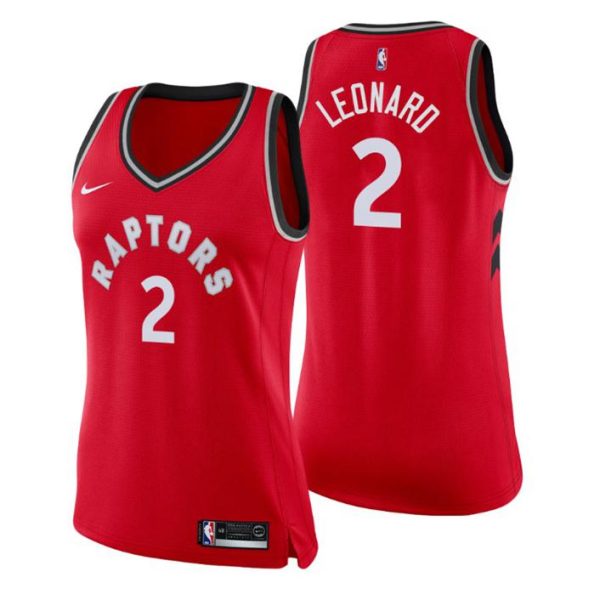 Damen Toronto Raptors Trikot #2 Kawhi Leonard Icon Edition Rot Swingman