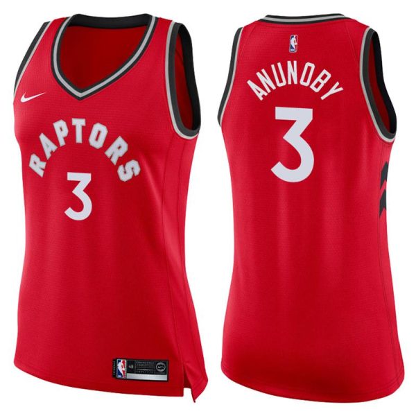 Damen Toronto Raptors Trikot #3 OG Anunoby Icon Rot Swingman