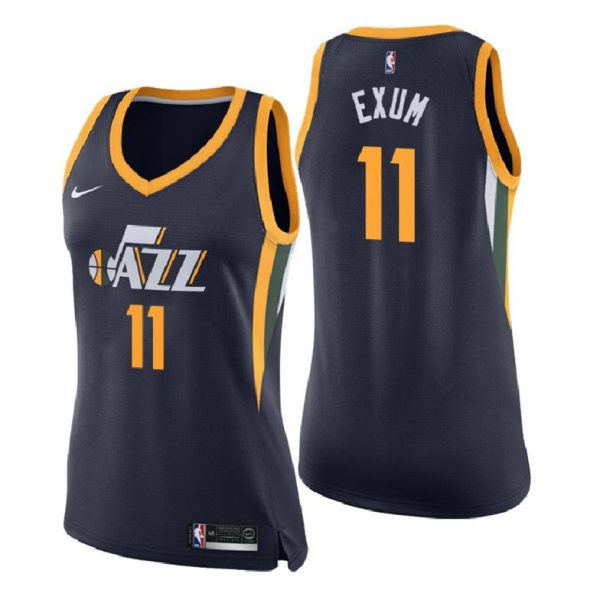 Damen Utah Jazz Trikot #11 Dante Exum Icon Edition Navy Swingman